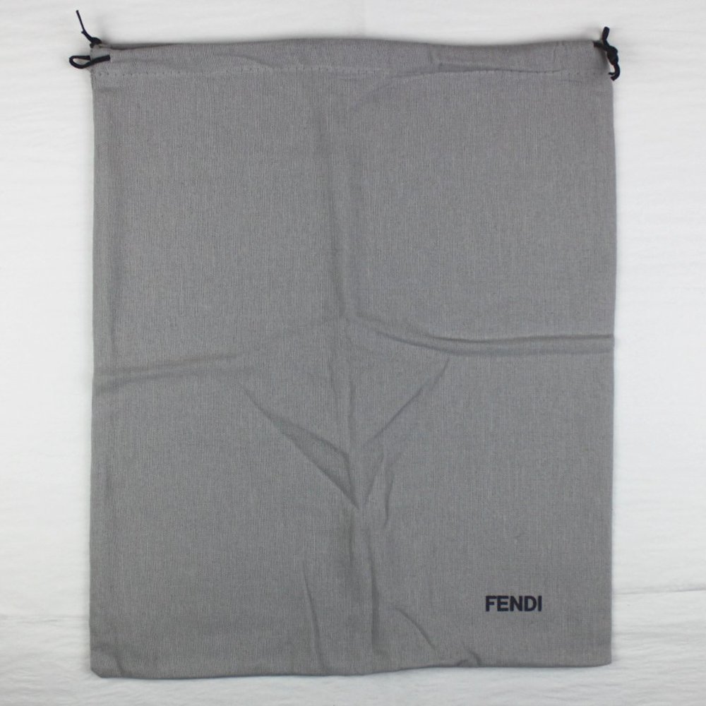 Fendi 14x12 Light Gray Drawstring Dust Bag